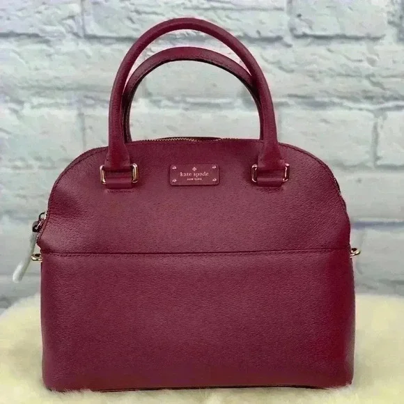NWT KATE SPADE Carli Grove St Purple Rioja Satchel - Picture 1 of 14